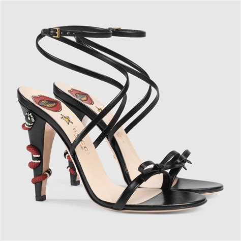 gucci leather crisscross sandal|Gucci leather and mesh sandals.